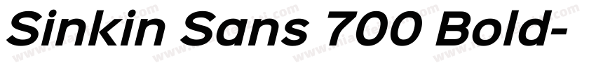 Sinkin Sans 700 Bold字体转换
